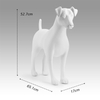 Sunray Mascota Matte White Fiberglass Smooth Fox Terrier Dog Mannequin 