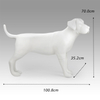Maniquí de perro Labrador Retriever de fibra de vidrio blanco mate Sunray Mascota