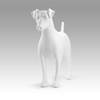 Sunray Mascota Matte White Fiberglass Smooth Fox Terrier Dog Mannequin 